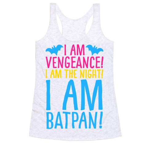 I Am Batpan Parody Racerback Tank Top