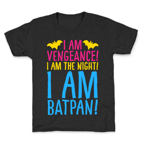 I Am Batpan Parody White Print Kids T-Shirt