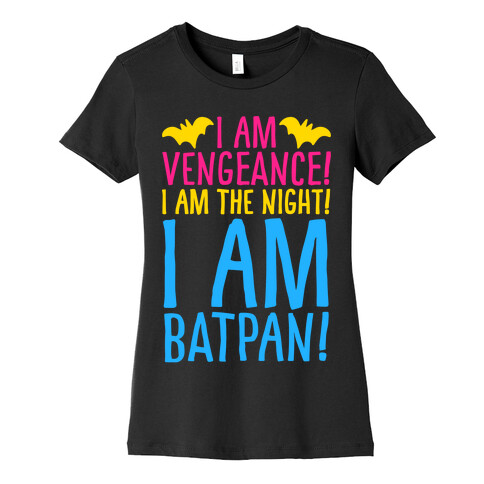 I Am Batpan Parody White Print Womens T-Shirt