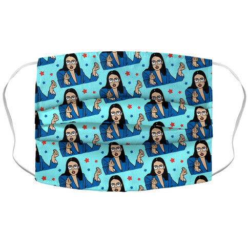 Fresh AOC Meme Pattern Accordion Face Mask