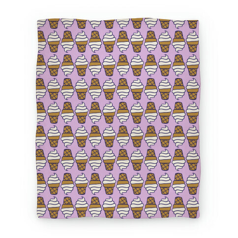 Vanilla Ice Cream Cone Pattern Blanket