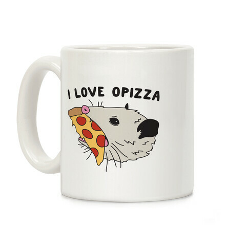 I Love Opizza Opossum Coffee Mug