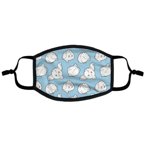 Round Birds Pattern Flat Face Mask