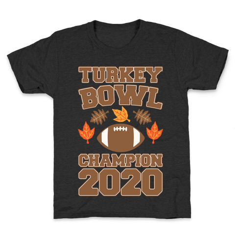 Turkey Bowl Champion 2020 White Print Kids T-Shirt
