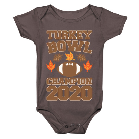 Turkey Bowl Champion 2020 White Print Baby One-Piece