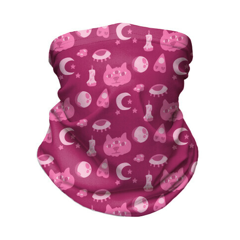 Bubblegum Occult Pattern Neck Gaiter