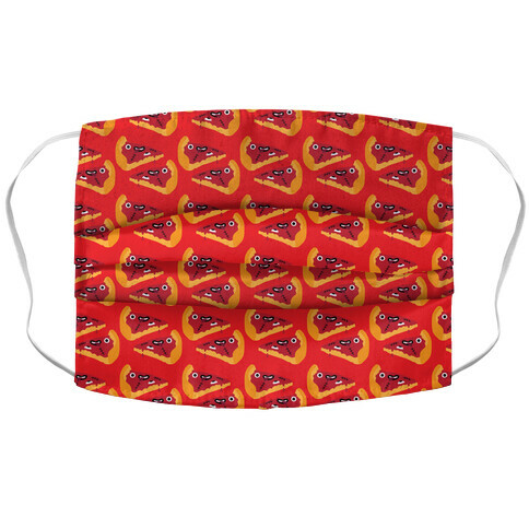 Creep Dish Pizza Pattern Accordion Face Mask