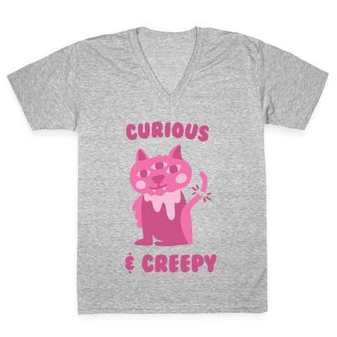 Curious & Creepy V-Neck Tee Shirt