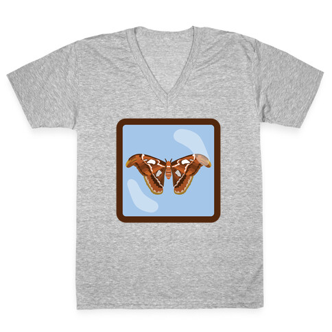 Framed Atlas Moth V-Neck Tee Shirt