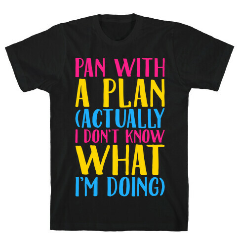 Pan With A Plan White Print T-Shirt