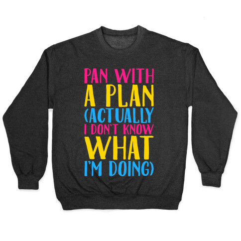 Pan With A Plan White Print Pullover