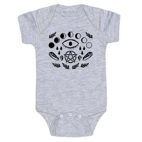 Occult Pixel Pattern Baby One-Piece