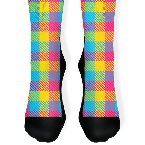 Pan Pride Flag Plaid  Sock