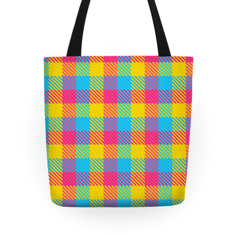 Pan Pride Flag Plaid  Tote