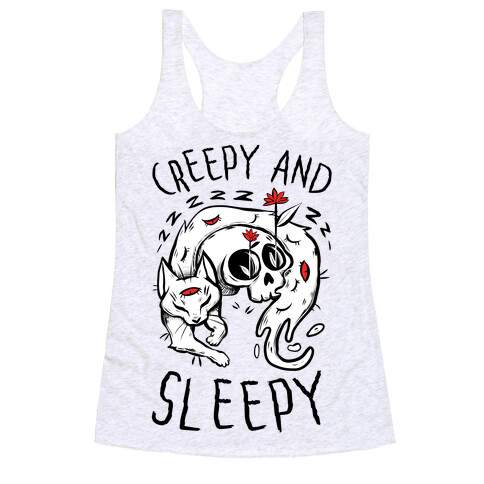 Creepy And Sleepy Racerback Tank Top