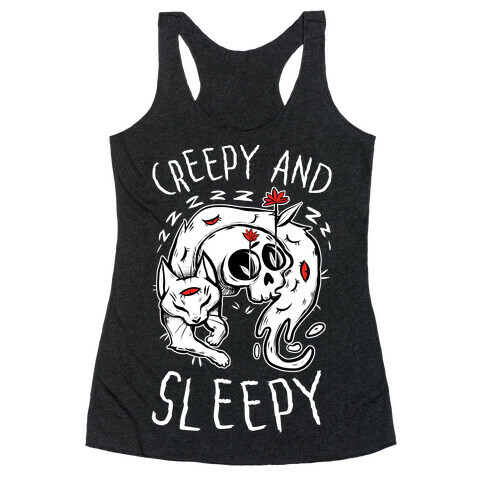 Creepy And Sleepy Racerback Tank Top