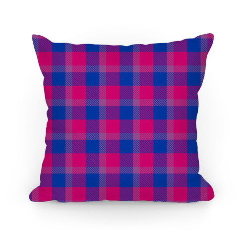 Bi Pride Flag Plaid Pillow