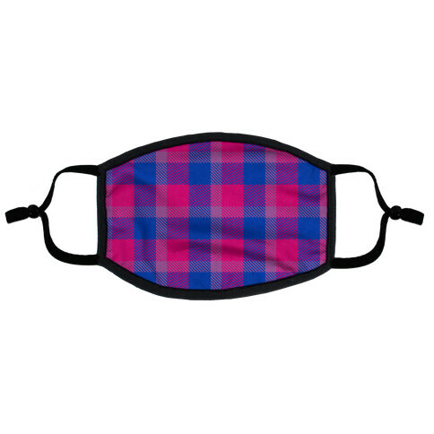 Bi Pride Flag Plaid Flat Face Mask