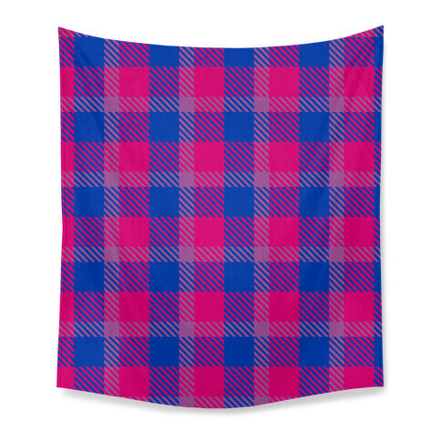 Bi Pride Flag Plaid Tapestry