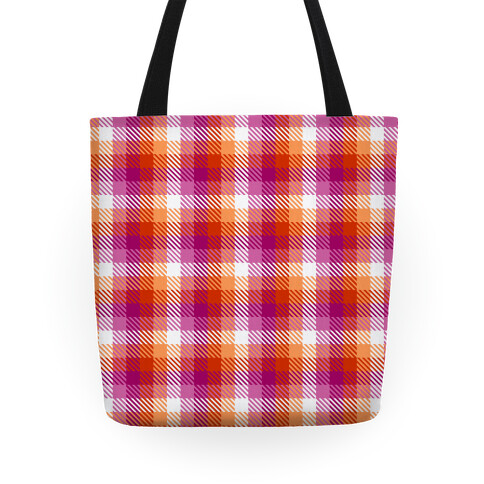 Lesbian Pride Flag Plaid Tote