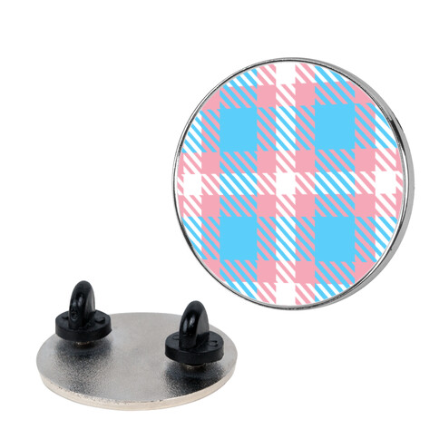 Trans Pride Flag Plaid Pin