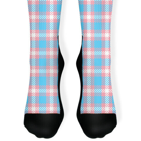 Trans Pride Flag Plaid Sock