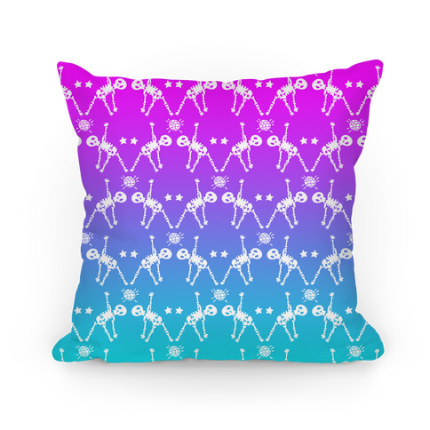 Disco Bones Pattern Pillow