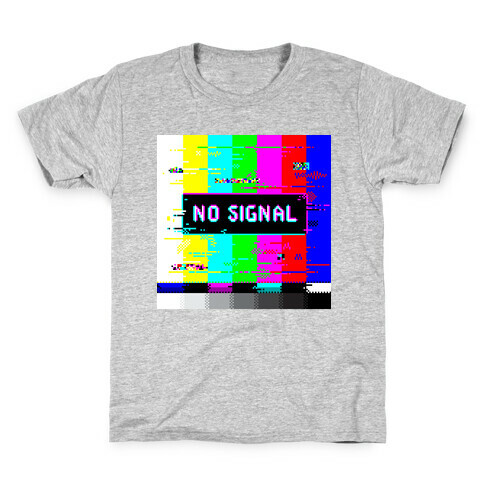 Glitchy No Signal Bars Kids T-Shirt