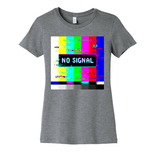 Glitchy No Signal Bars Womens T-Shirt