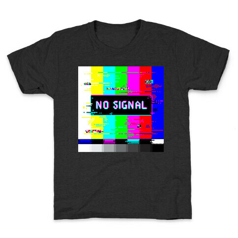 Glitchy No Signal Bars Kids T-Shirt