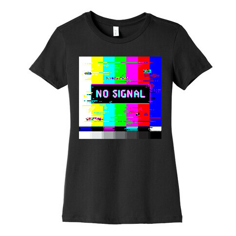 Glitchy No Signal Bars Womens T-Shirt