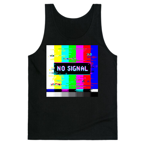 Glitchy No Signal Bars Tank Top