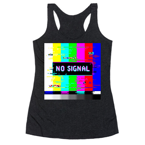 Glitchy No Signal Bars Racerback Tank Top