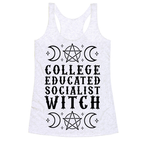 College Educated Socialist Witch Racerback Tank Top