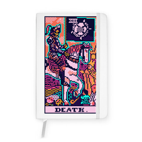 Pixelated Death Tarot Card Notebook