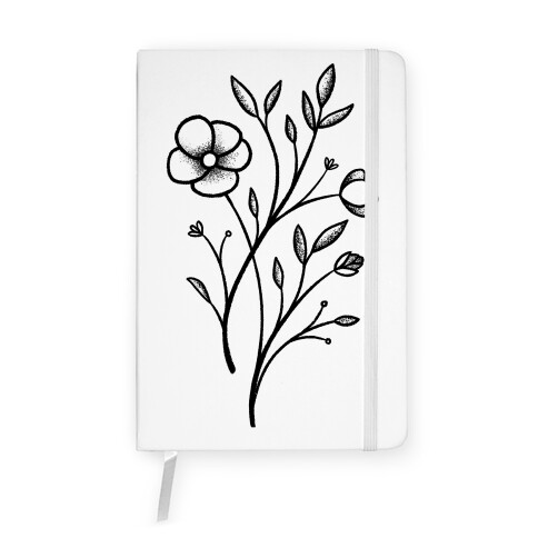 Wildflower Stippled Tattoo Notebook