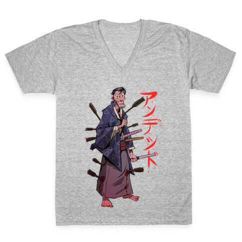 Undead Samurai V-Neck Tee Shirt