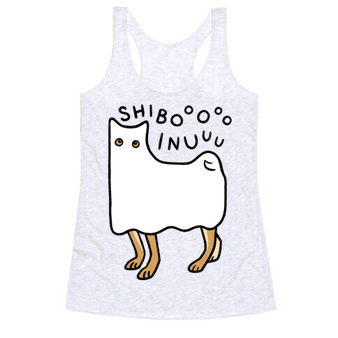 Shiba Inu Ghost Racerback Tank Top