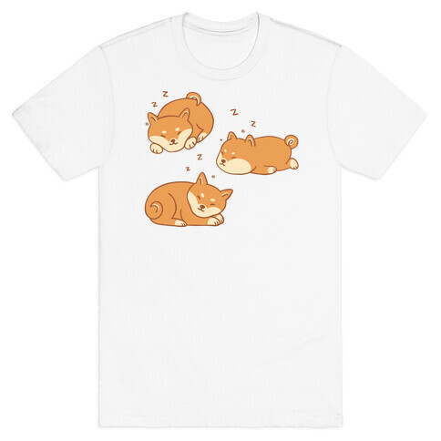 Sleepy Shibe Pattern T-Shirt