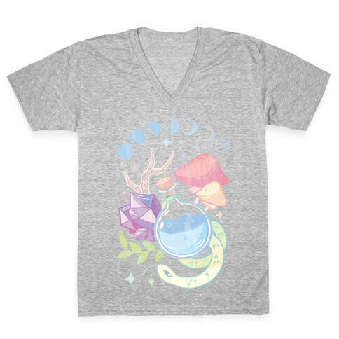 Witchy Pastel Things V-Neck Tee Shirt