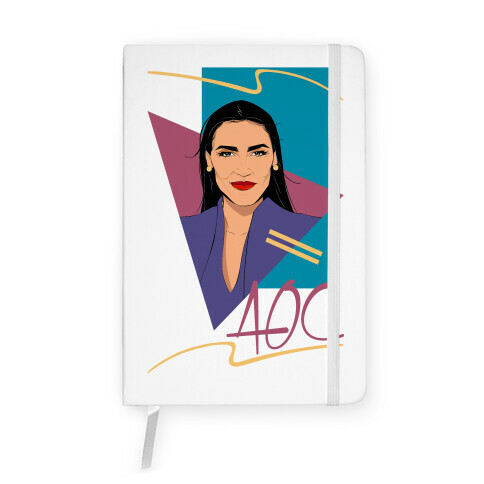 80s Style AOC Alexandria Ocasi-Cortez Parody Notebook