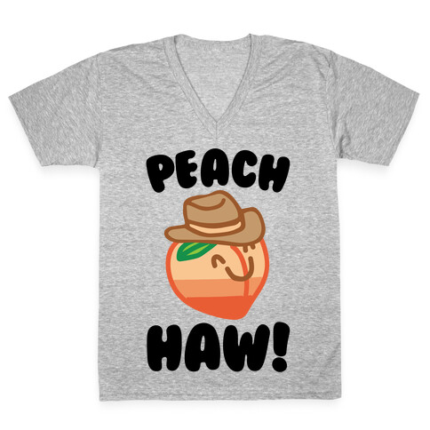 Peach Haw  V-Neck Tee Shirt