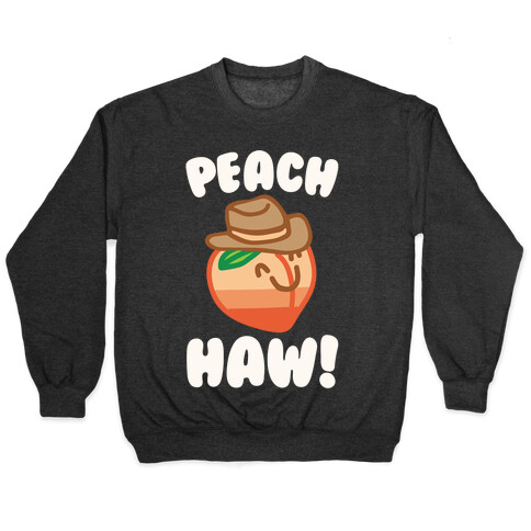 Peach Haw White Print Pullover