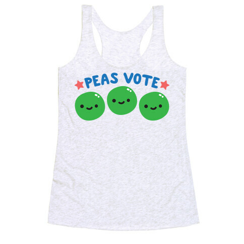 Peas Vote Racerback Tank Top