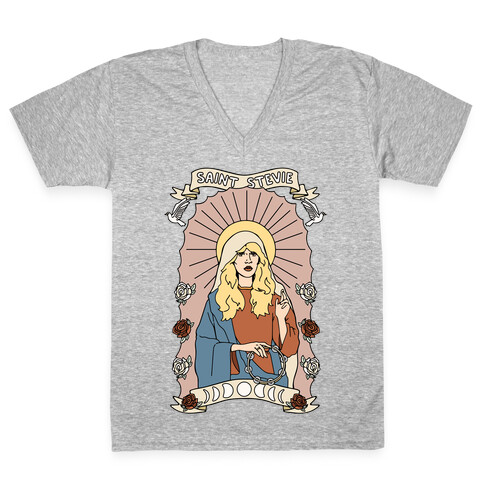 Saint Stevie Parody V-Neck Tee Shirt