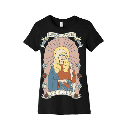 Saint Stevie Parody White Print Womens T-Shirt