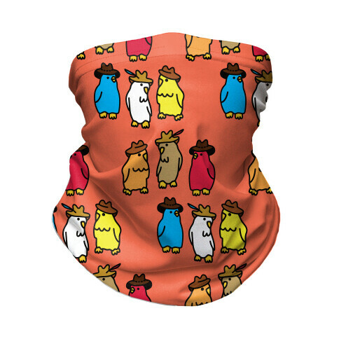 Country Birds Pattern Neck Gaiter