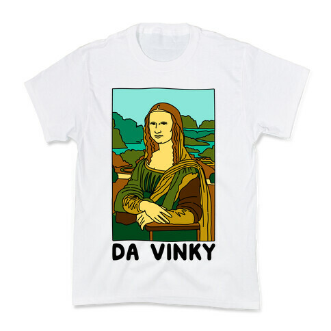 Mona Lisa Da Vinky Parody Kids T-Shirt