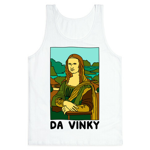 Mona Lisa Da Vinky Parody Tank Top