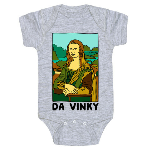 Mona Lisa Da Vinky Parody Baby One-Piece